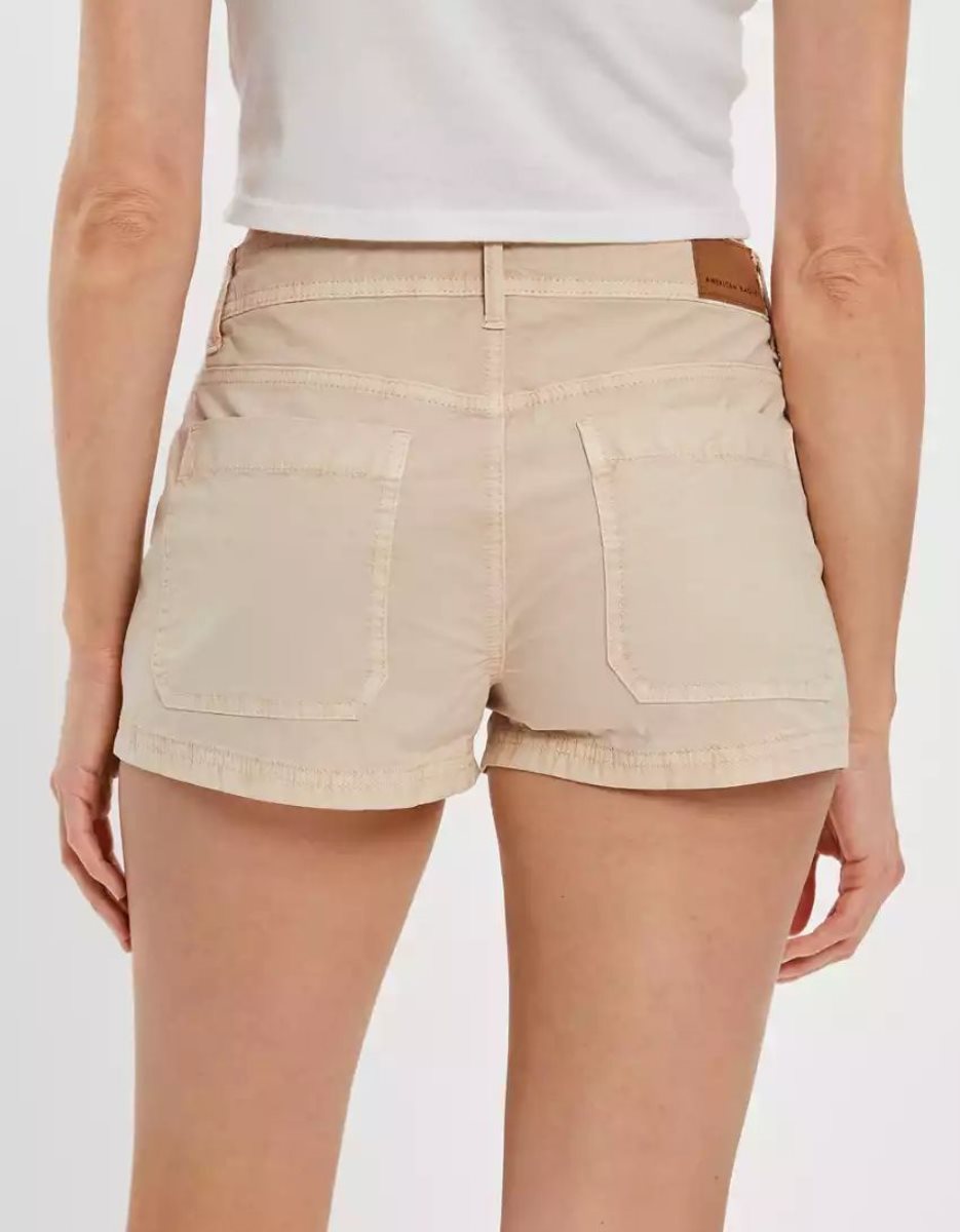 Shorts American Eagle AE Snappy Stretch Low-Rise Kaki Clair Femme | JAR-51237202